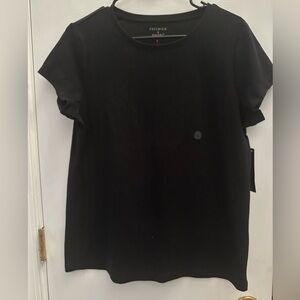 Preswick and Moore Women's Shirt Tee Large Black Blouse NWT
